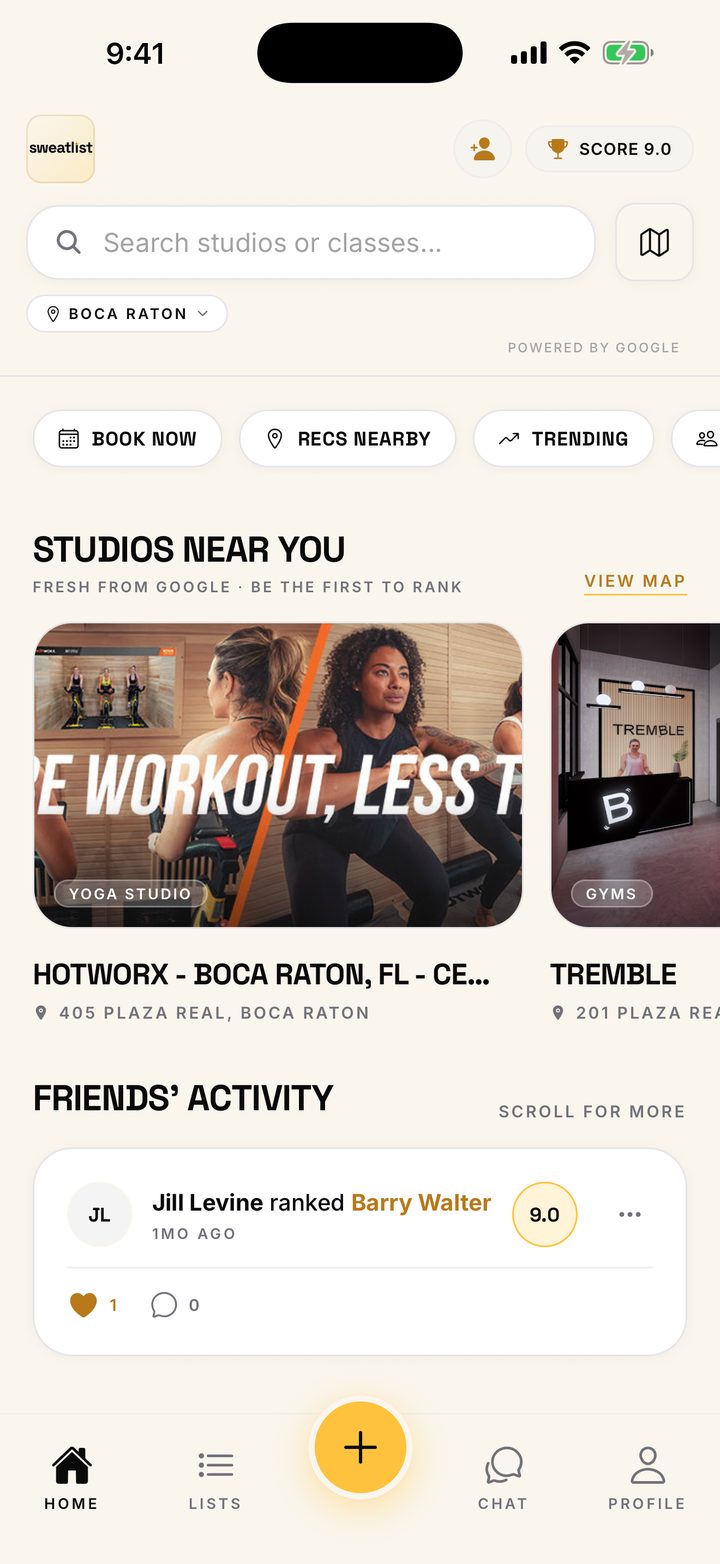 Sweatlist community feed