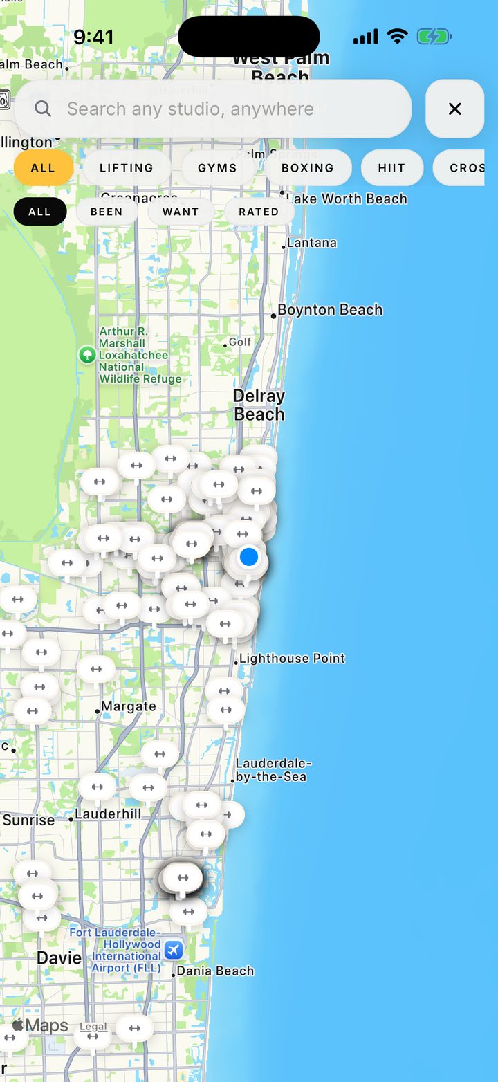 Map of rated studios near you