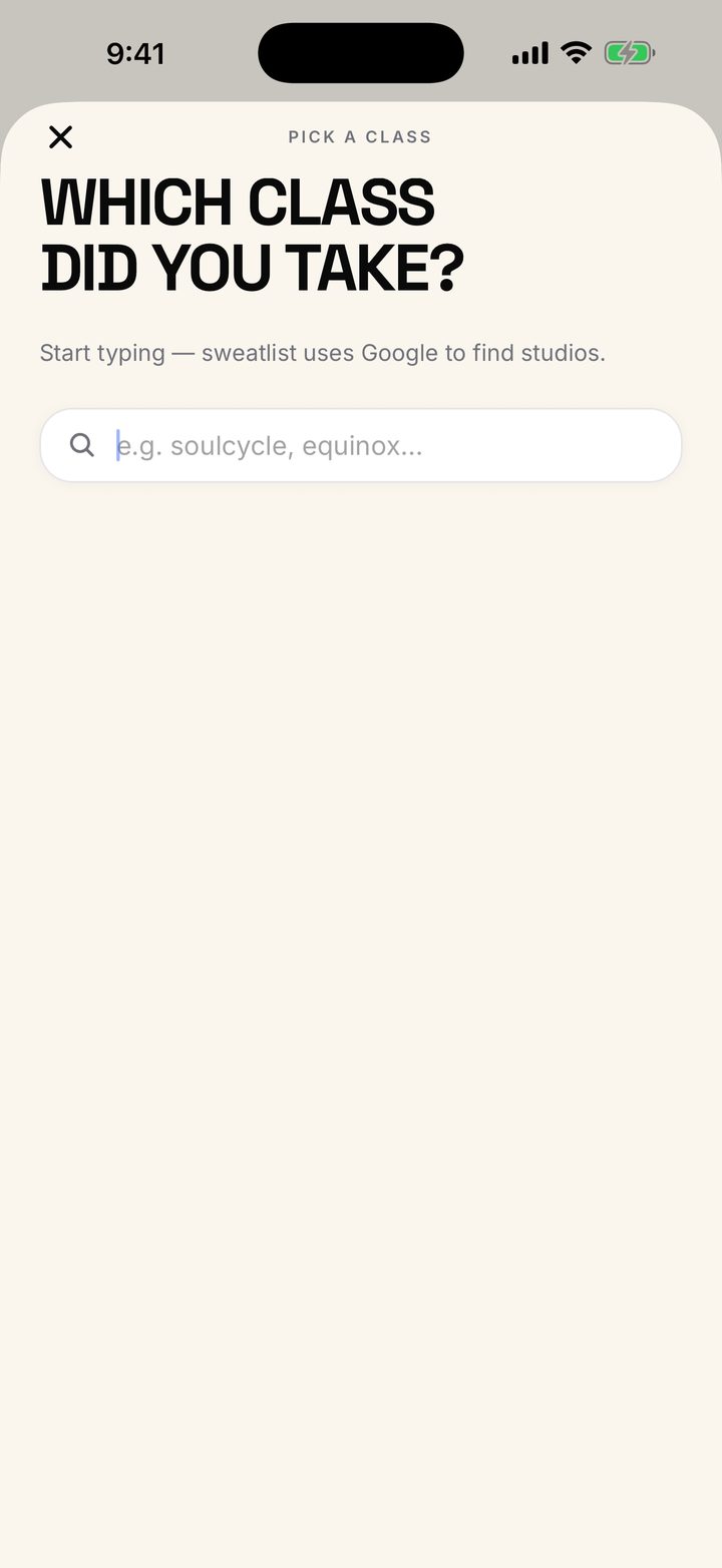 Ranking a class on sweatlist